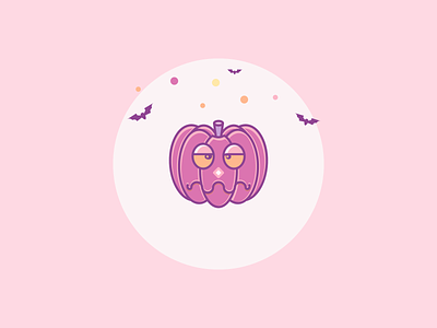 Bored Pumpkin Halloween autumn halloween halloween design icons illustration pumpkin