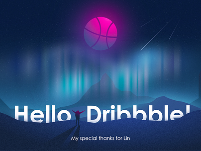 Hello, Dribbble！ artwork debut dribble hello illustration