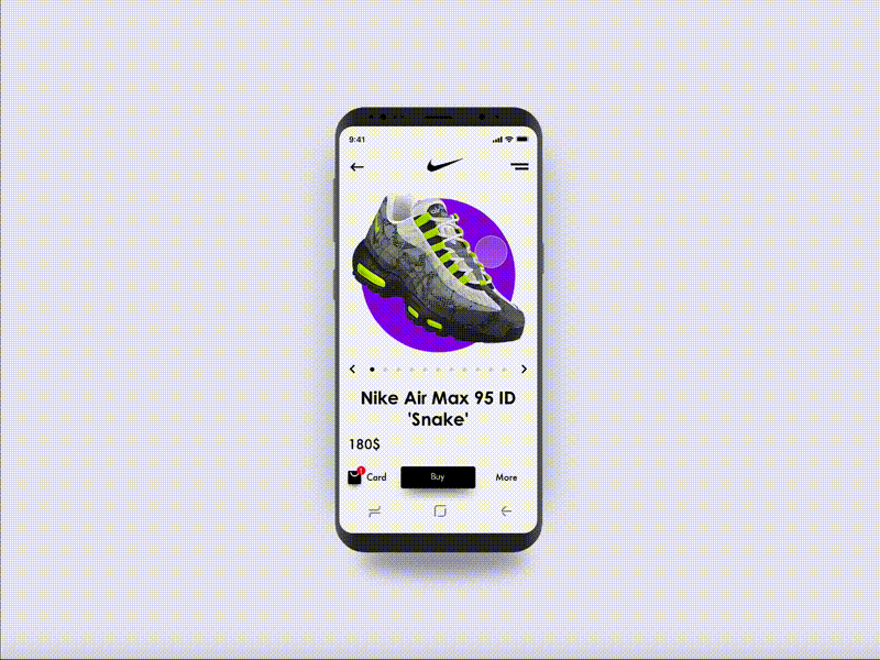 UI animation in e-commerce app concept animation app ecommerce mobile nike ui ux