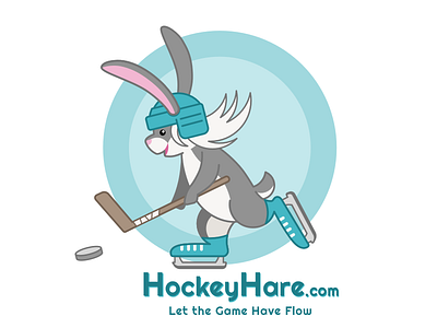 Hockeyhare illustration logo rabbit