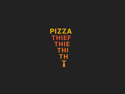 Pizza Thief logo pizza pizza logo wordmark