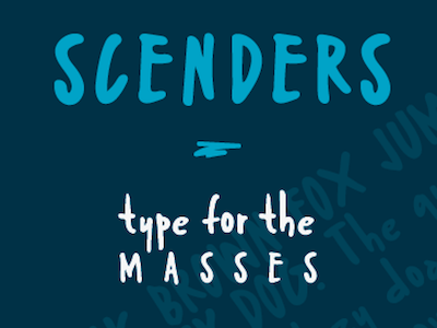 Scenders ascenders casual descenders display font handwriting type typeface
