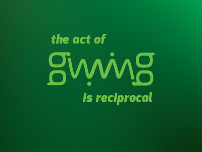 Giving anagram design give giving illustration letterforms rebound reciprocal type typography