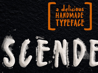 Scenders font mockup typeface