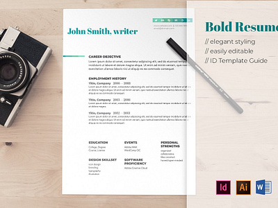 Bold Resume bold resume template