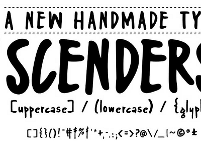 Scenders Typeface font sans serif script serif type