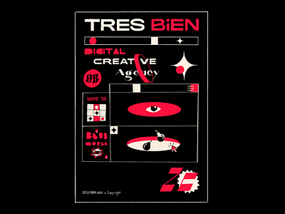 Tres Bien branding color design icon illustration layout logo poster typography