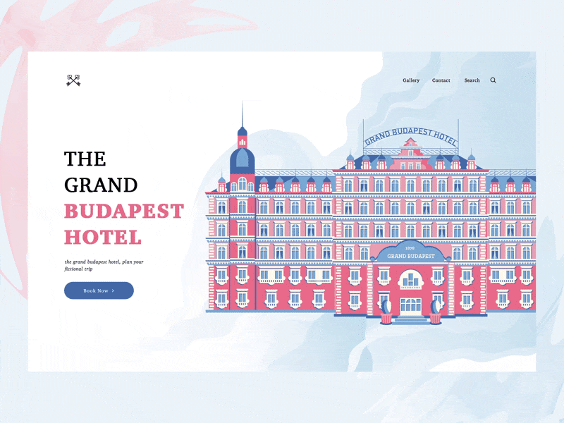 Grand Budapest Hotel budapest grand grand budapest hotel hotel illustration ui ux web