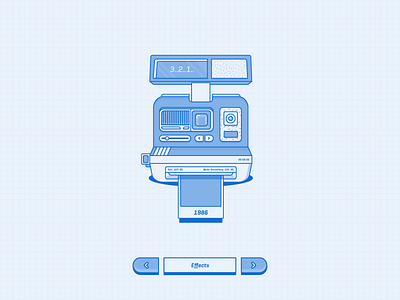 Polaroid camera design film illustration polaroid retro vintage