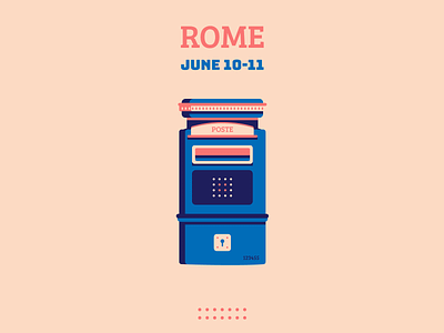 Rome color design illustration italy poste poster poster art rome summer typography vector