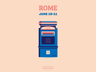 Rome color design illustration italy poste poster poster art rome summer typography vector