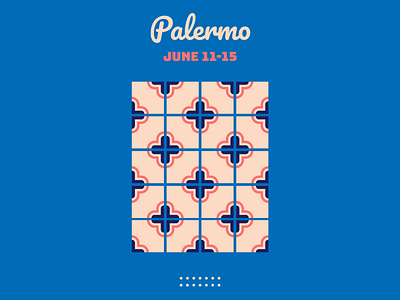 Palermo design illustration italy june mondello palermo pattern poster summer sun typography vector