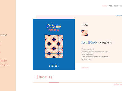 Italian Summer - web by Nino Lekveishvili on Dribbble