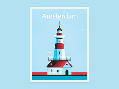 Amsterdam amsterdam color design illustration poster texture vector windmill