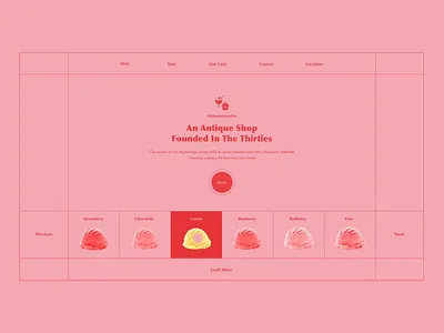 Gelaterie - UI Design color design icecream pink sweet taste ui ux web