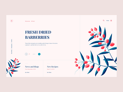 Fresh Barberries animation color design illustration ui ux vector web