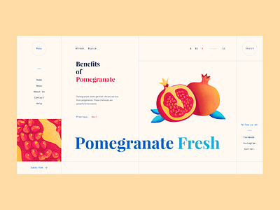 Pomegranate Benefits - UI Design