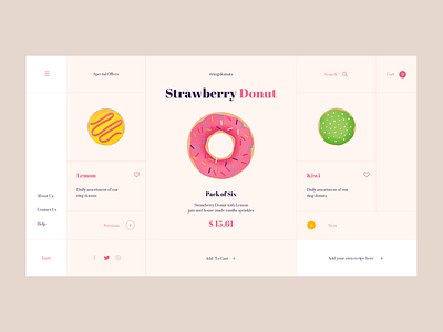 Donuts - UI Design color design illustration ui ux vector web