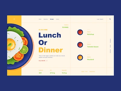 Omelette color design dish egg food illustration noise ui ux vector web