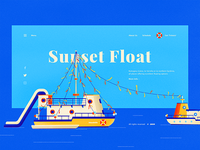 Sunset Float - UI & Illustration