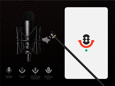 Taqarob arabic branding icon logo logomark media minimal negative space podcast podcast logo