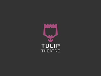 Tulip Theatre design icon logo minimal negative space