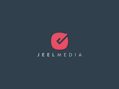 Jeel Media illustration j logo marketing agency media minimal negative space sign square true