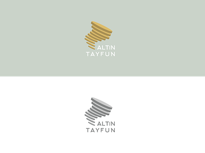 Altin Tayfun business coins golden graphic design investment logo tornado trading typhoon