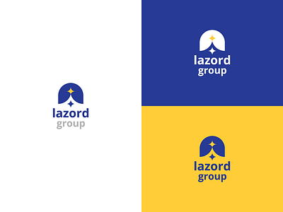 Lazord Group blue brdanding icon lapis lapislazuli lazuli logo logodesign logomark logomarks mark minimal negative space spark stone tourism trade vector yellow