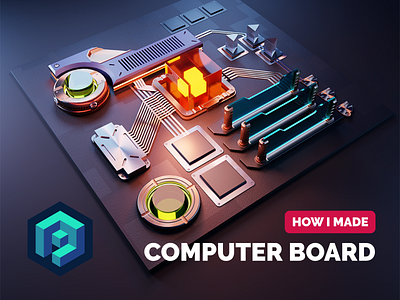 Computing Tutorial 3d blender design diorama illustration isometric render tutorial