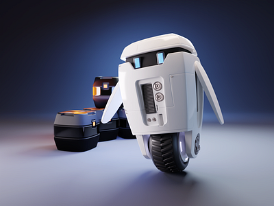 Robot 3d blender character design illustration render robot scifi