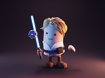 Skywalker 3d 3d character blender character character design illustration render skywalker star wars