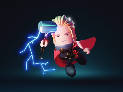Thor 3d 3d character avengers blender character character design character illustration illustration marvel render thor
