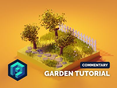 Garden Tutorial 3d blender diorama garden illustration isometric low poly lowpoly lowpolyart render tutorial