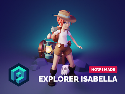 Isabella Character Tutorial 3d 3d character 3d character modeling blender character design illustration render tutorial