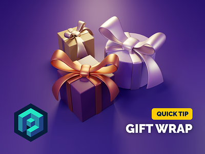 Gift Wrap Tutorial 3d blender bow christmas gift illustration render tutorial xmas