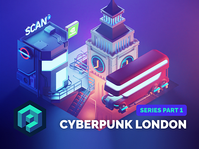 Cyberpunk London Part 1 Tutorial 3d blender city cyberpunk cyberpunk 2077 diorama illustration isometric london lowpoly lowpolyart render tutorial