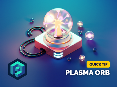 Plasma Orb Tutorial 3d blender illustration isometric lighting plasma orb render tutorial