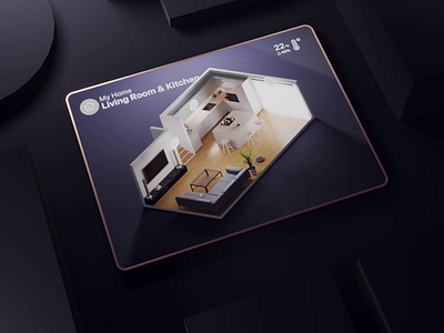 Smart Home 3D Experience 3d 3d app experience 3d experience 3d ui 3d ux blender illustration isometric product design render smart home