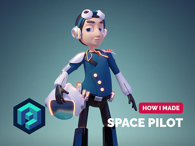 Space Pilot Tutorial 3d 3d character 3d character design blender character design illustration render tutorial