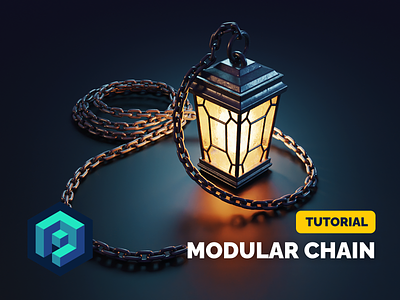 Chain Tutorial 3d blender chain fantasy illustration lantern lowpoly modular render tutorial