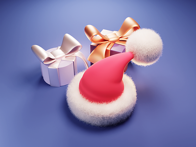 Santa Hat Tutorial 3d 3d for web 3d marketing blender illustration render santa hat tutorial xmas
