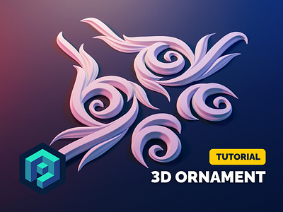 3D Ornament Tutorial 3d 3d ornament blender diorama illustration isometric lowpoly ornament render tutorial