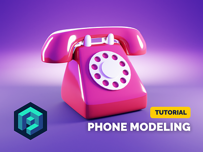 Phone 3D Tutorial 3d animation blender illustration lowpoly phone render telephone