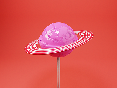 Candy Planet 🍭 3d blender candy design illustration planet render saturn space sweets