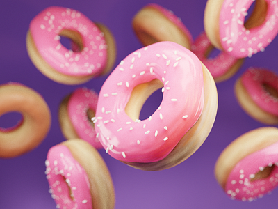 Fuel pt. II 3d blender craving design donuts falling illustration pbr render sugar sugarrush sweets