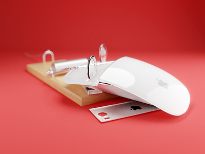 Nice Catch 🐭 3d blender catch design illustration magicmouse mouse mousetrap pbr render trap