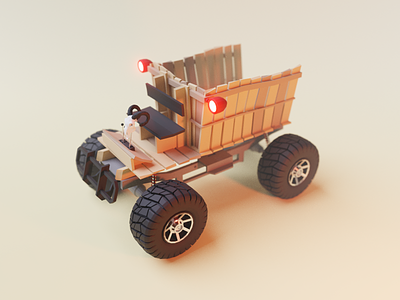 Wooden Cart 4x4