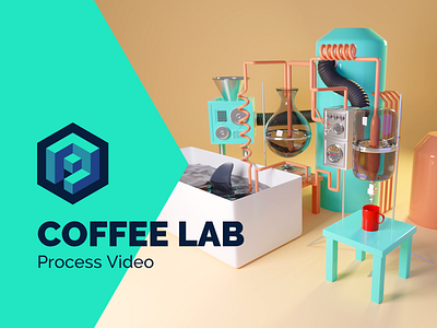 Coffee Lab Speed Process Video 🎓 3d blender design how to illustration learning model process render steps tutorial