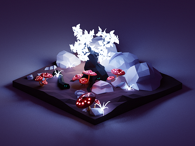 Glowing Forest Diorama 🍄